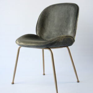 Lizzi Velvet Chair Dusty Grey Matt Gold by Lounge Away