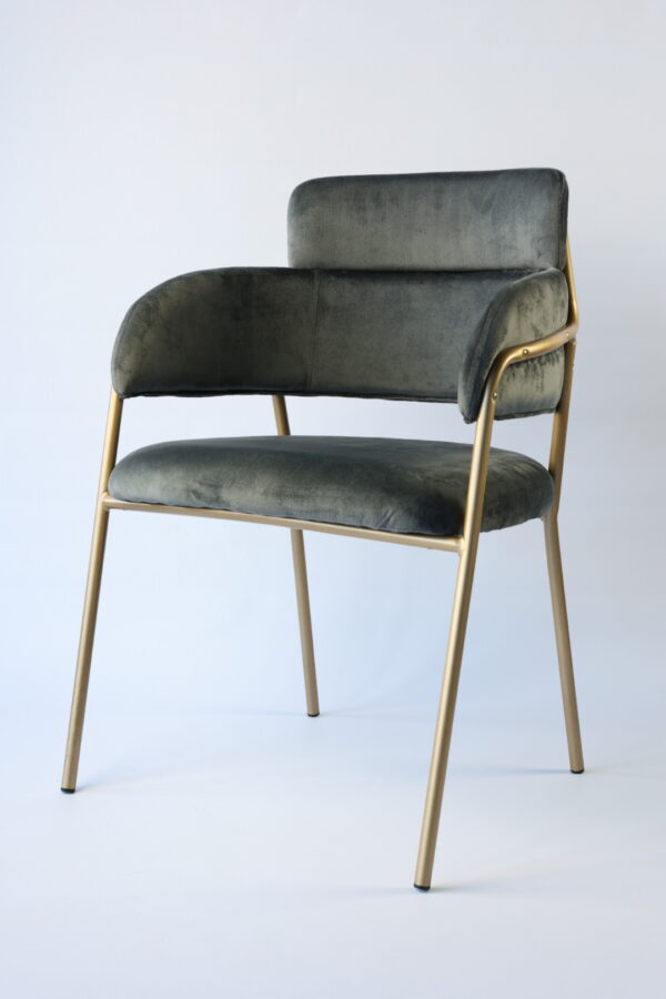 Enzo Velvet Chair Matt Gold by Lounge Away