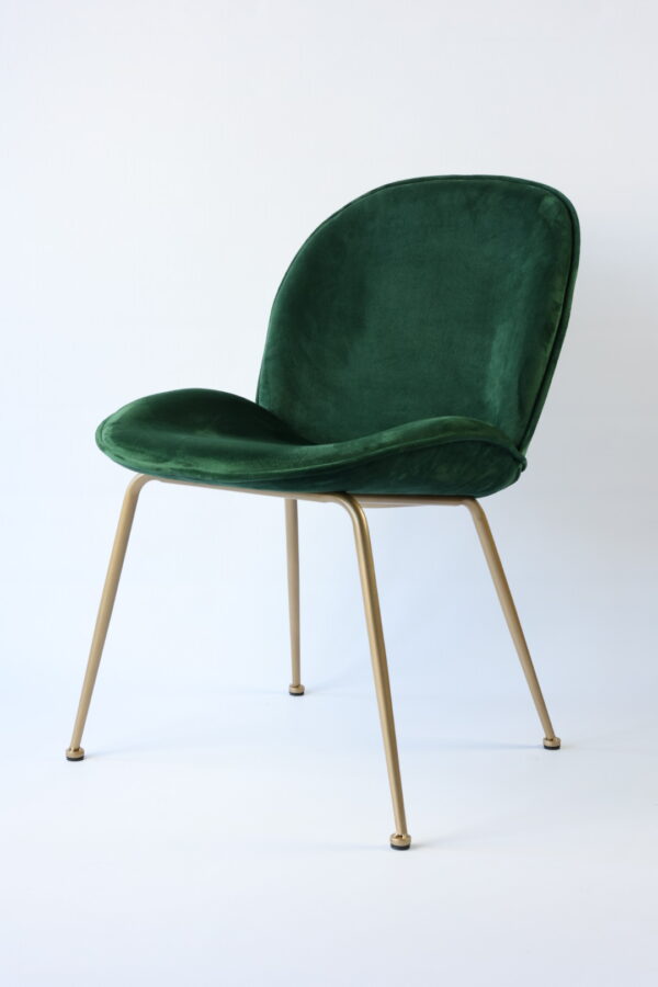 Lizzi Velvet Chair Green Matt Gold by Lounge Away