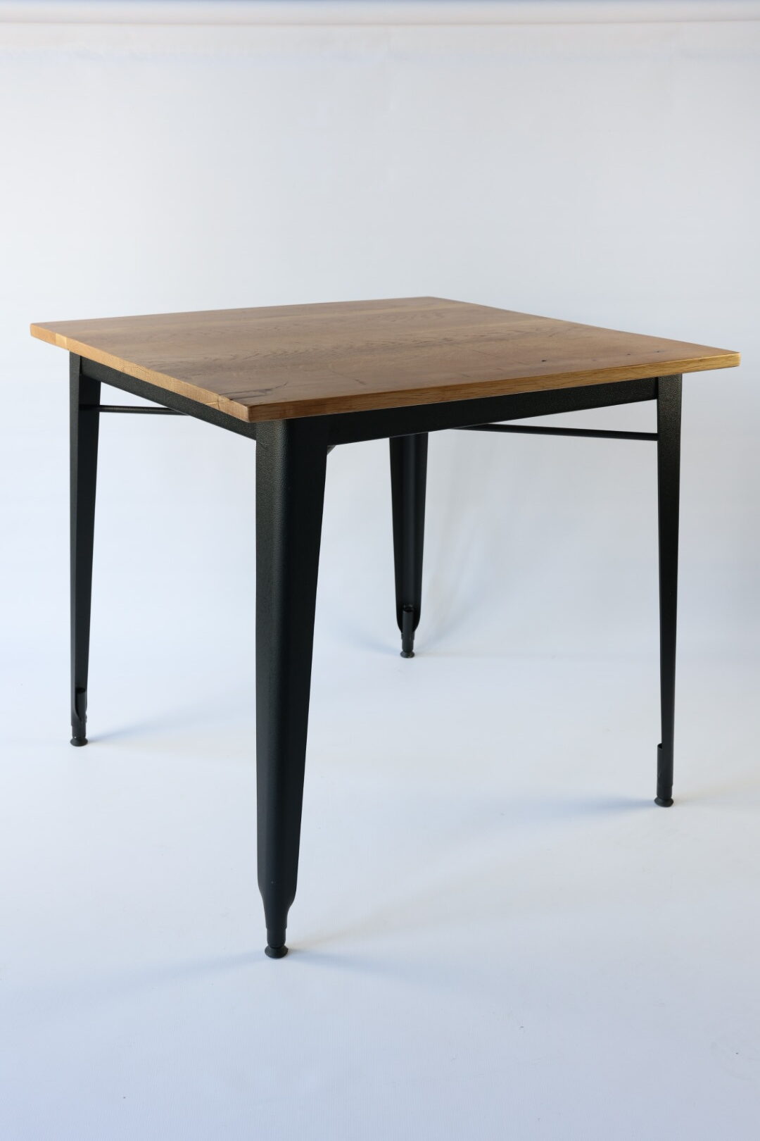 Tolix Dining Table Oak Top 4 Seater by Lounge Away